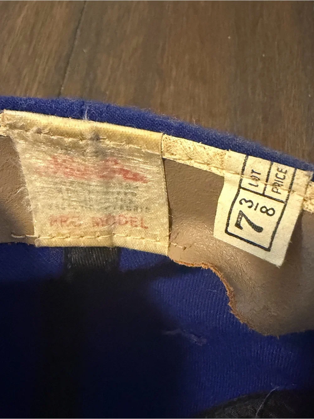 Vintage Los Angeles Dodgers New Era Pro Model Leather Dupont Visor Wool 7 3/8
